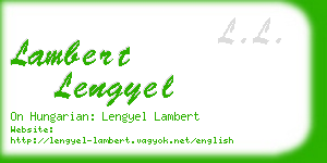 lambert lengyel business card